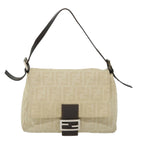 FENDI Zucca Canvas Mamma Baguette Shoulder Bag Beige57043
