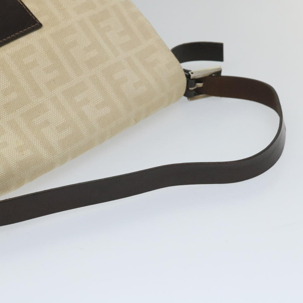 FENDI Zucca Canvas Mamma Baguette Shoulder Bag Beige57043