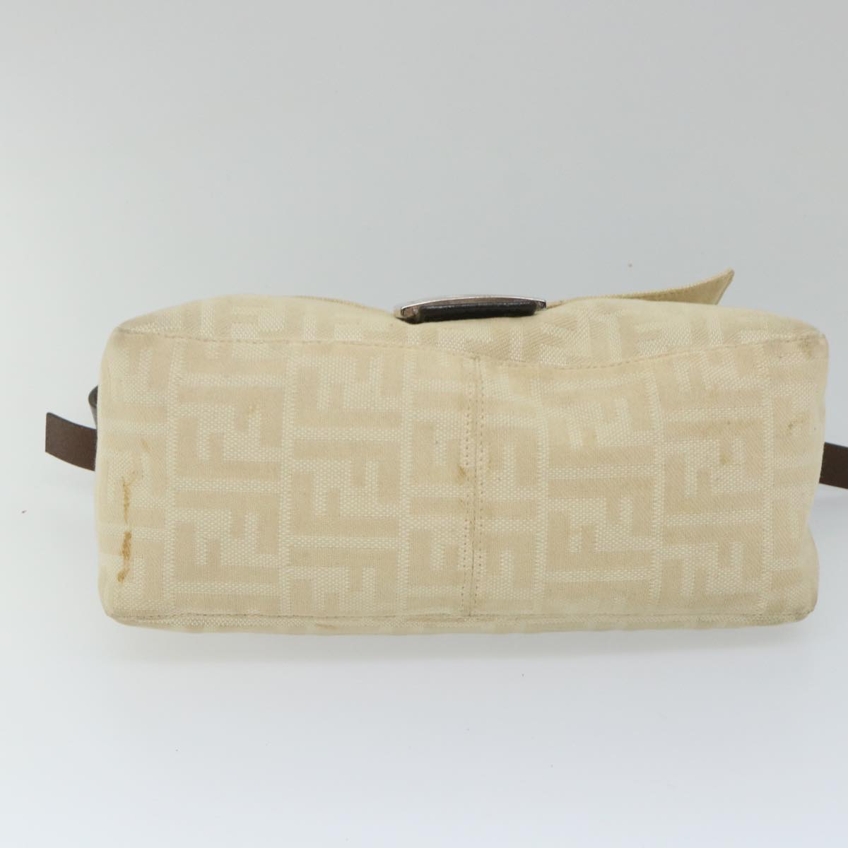 FENDI Zucca Canvas Mamma Baguette Shoulder Bag Beige57043