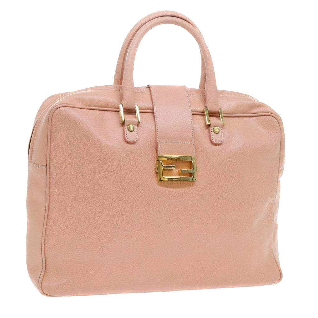 FENDI Mamma Baguette Hand Bag Leather Pink57058