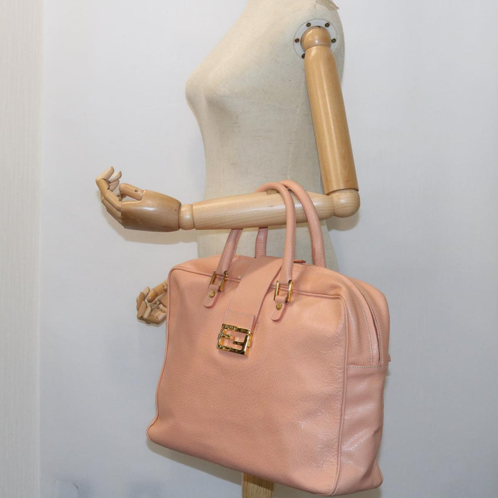FENDI Mamma Baguette Hand Bag Leather Pink57058