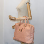 FENDI Mamma Baguette Hand Bag Leather Pink57058
