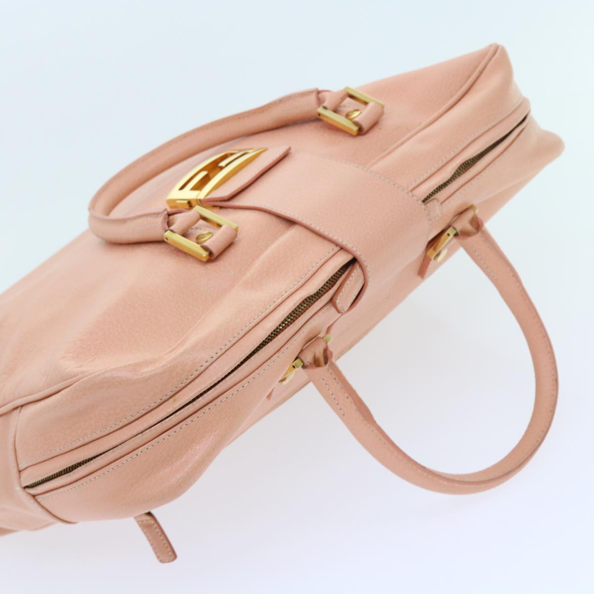 FENDI Mamma Baguette Hand Bag Leather Pink57058