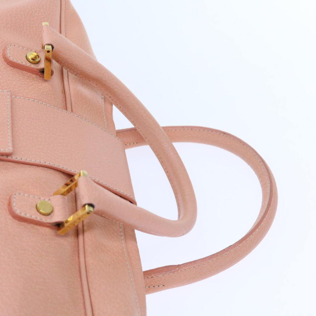 FENDI Mamma Baguette Hand Bag Leather Pink57058