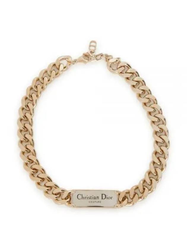 Couture Chain Link Necklace Gold Dior