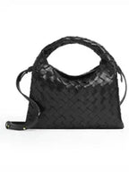 Bottega Veneta Intrecciato Mini Hop Tote Bag Black