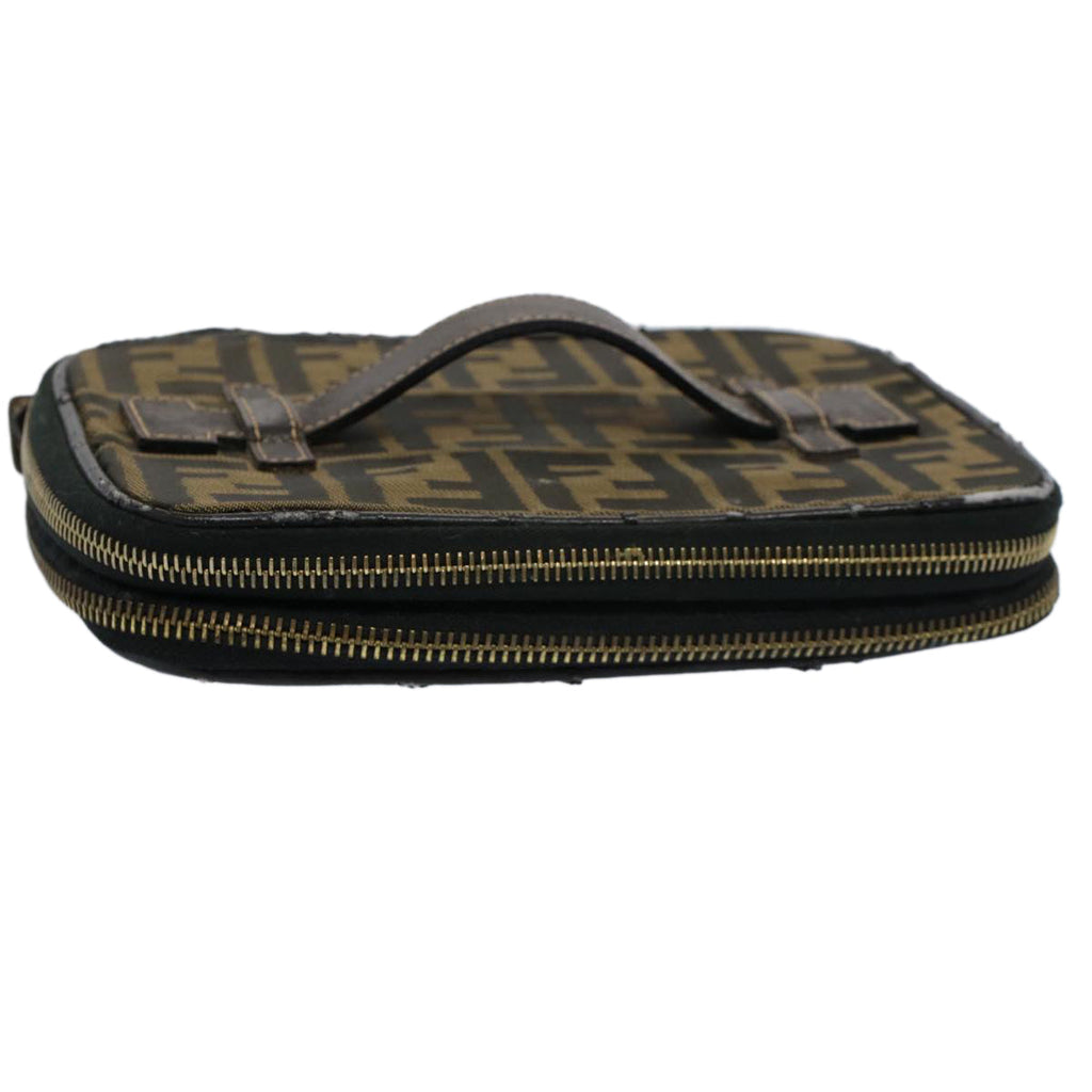 FENDI Zucca Canvas Vanity Mamma Baguette Hand Bag Brown57210