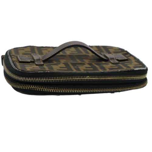 FENDI Zucca Canvas Vanity Mamma Baguette Hand Bag Brown57210