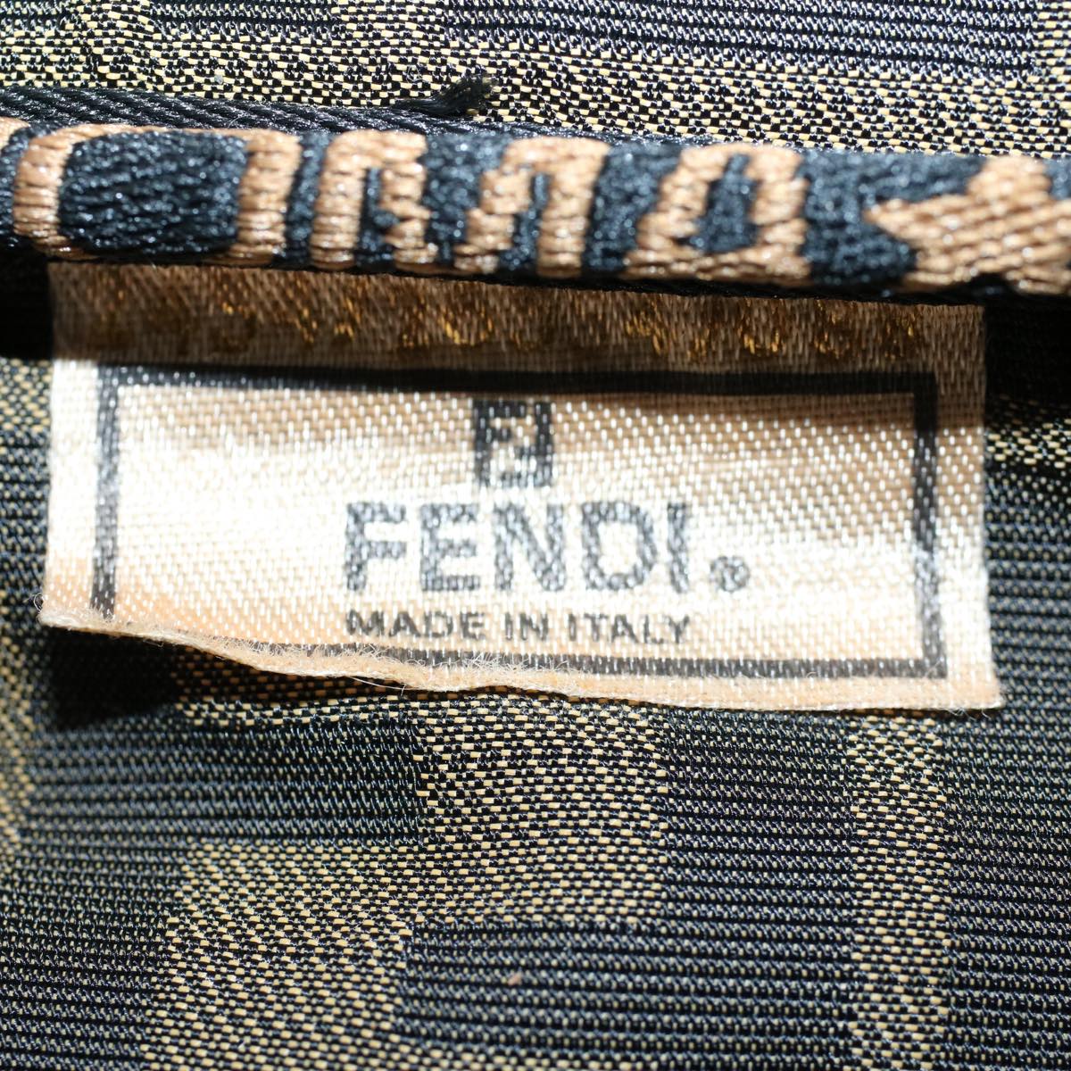 FENDI Zucca Canvas Vanity Mamma Baguette Hand Bag Brown57210