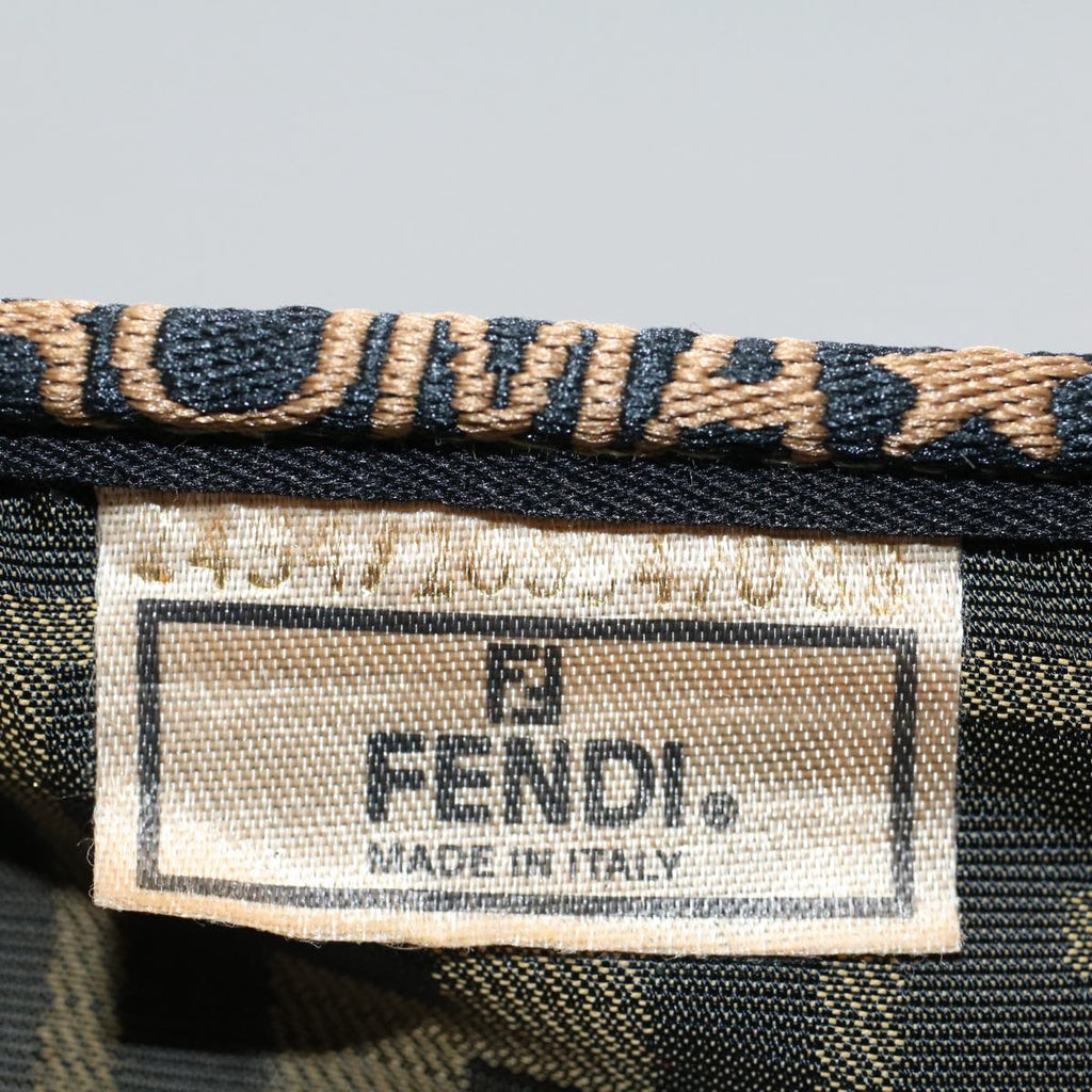 FENDI Zucca Canvas Vanity Mamma Baguette Hand Bag Brown57210