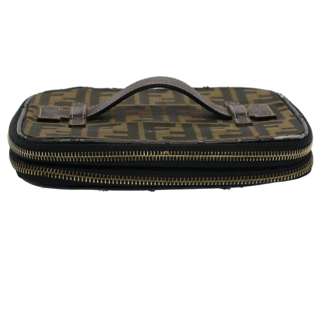 FENDI Zucca Canvas Vanity Mamma Baguette Hand Bag Brown57210