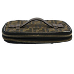 FENDI Zucca Canvas Vanity Mamma Baguette Hand Bag Brown57210