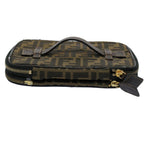 FENDI Zucca Canvas Vanity Mamma Baguette Hand Bag Brown57210