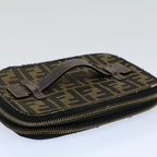 FENDI Zucca Canvas Vanity Mamma Baguette Hand Bag Brown57210