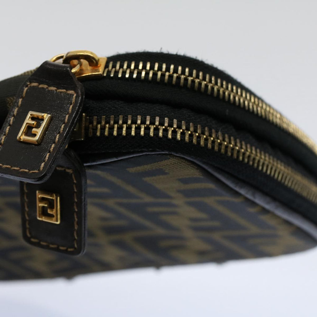 FENDI Zucca Canvas Vanity Mamma Baguette Hand Bag Brown57210