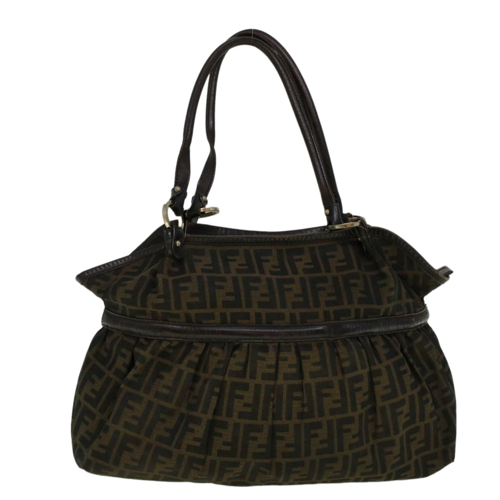 FENDI Zucca Canvas Mamma Baguette Shoulder Bag Brown57295