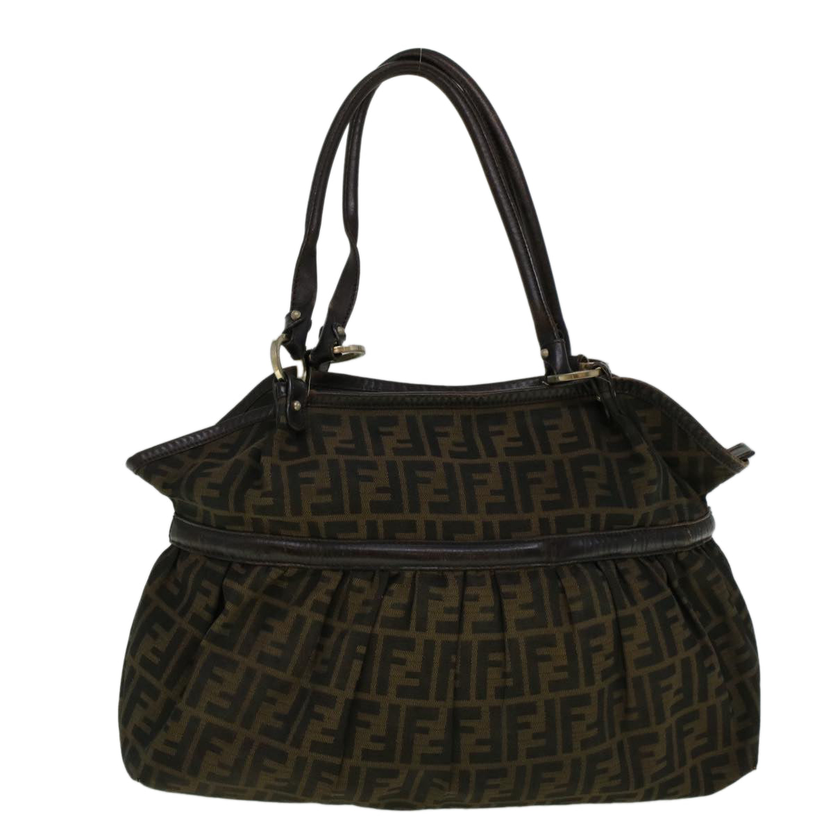 FENDI Zucca Canvas Mamma Baguette Shoulder Bag Brown57295