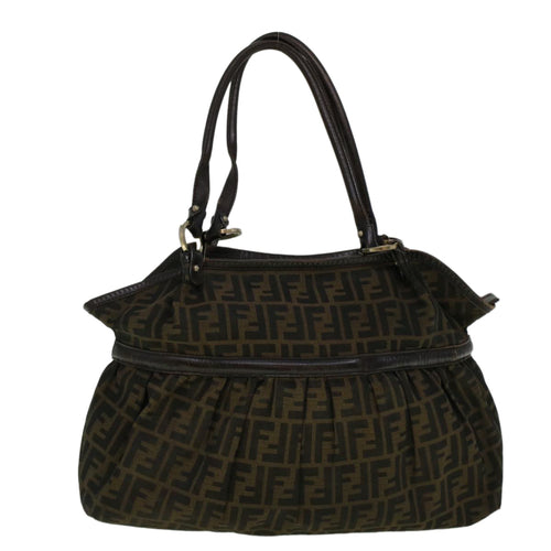 FENDI Zucca Canvas Mamma Baguette Shoulder Bag Brown57295