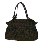 FENDI Zucca Canvas Mamma Baguette Shoulder Bag Brown57295