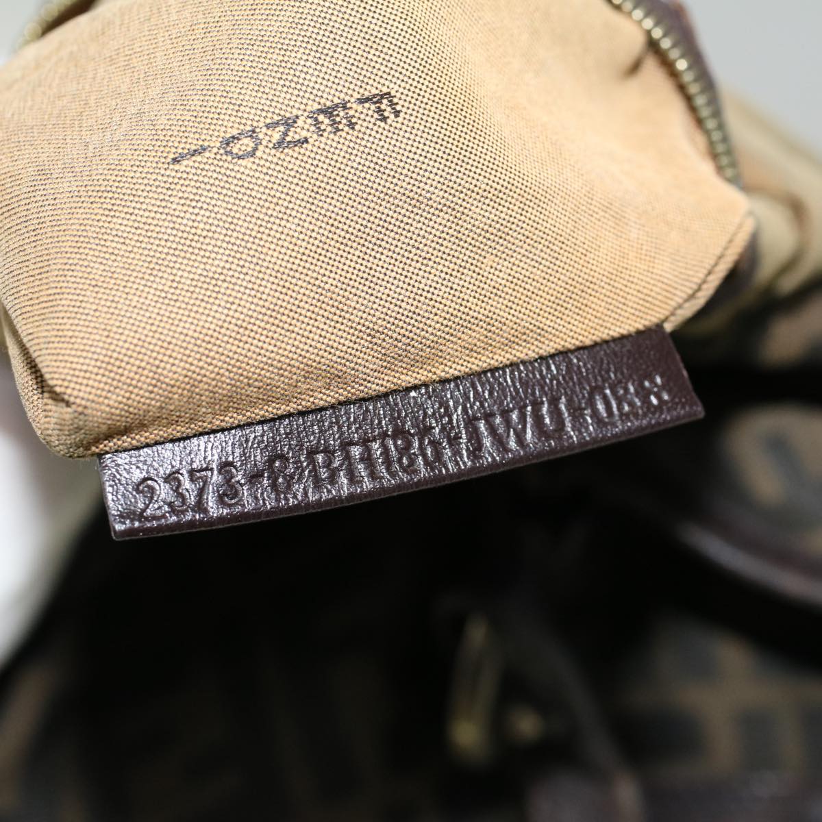 FENDI Zucca Canvas Mamma Baguette Shoulder Bag Brown57295