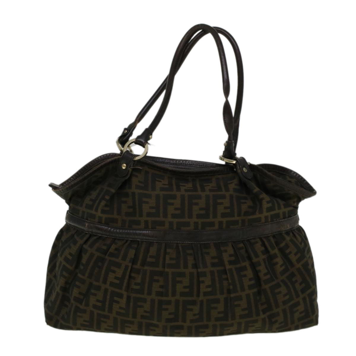 FENDI Zucca Canvas Mamma Baguette Shoulder Bag Brown57295