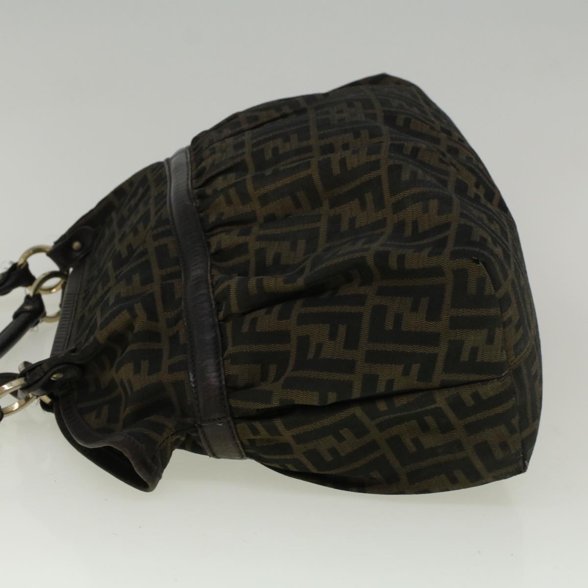 FENDI Zucca Canvas Mamma Baguette Shoulder Bag Brown57295