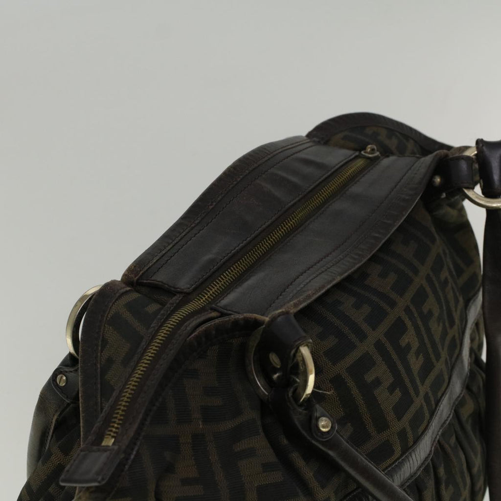 FENDI Zucca Canvas Mamma Baguette Shoulder Bag Brown57295