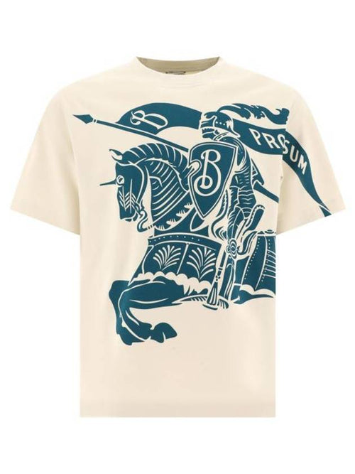 Burberry EKD Cotton Short Sleeve T-Shirt Ivory