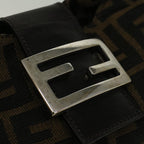 FENDI Zucca Canvas Mamma Baguette Shoulder Bag Brown57337