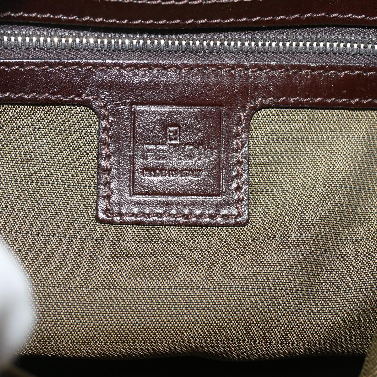 FENDI Zucca Canvas Mamma Baguette Shoulder Bag Brown57337