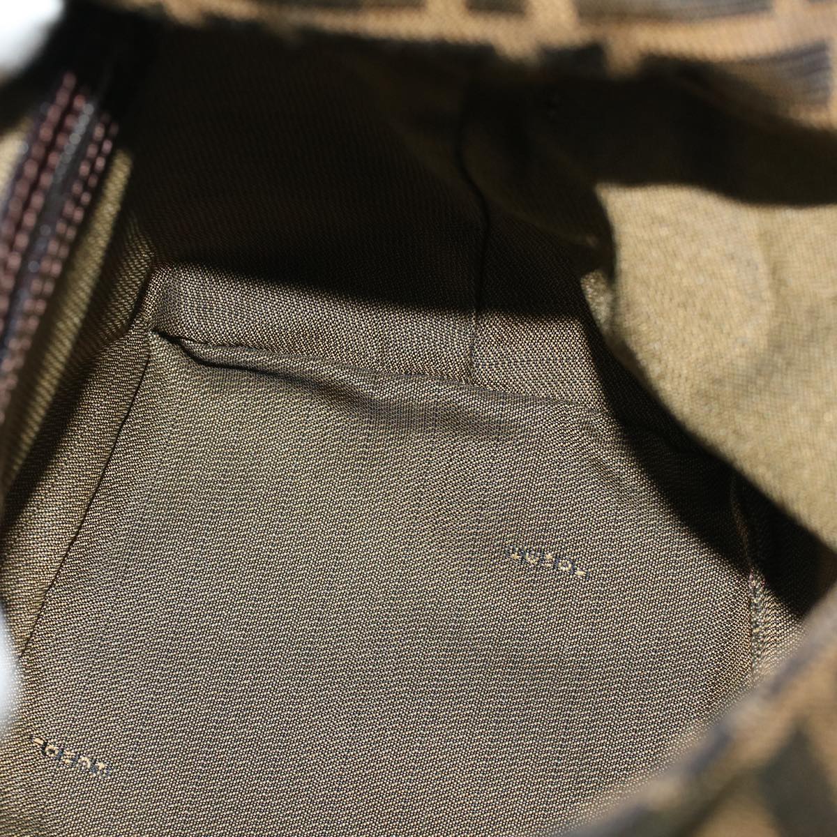 FENDI Zucca Canvas Mamma Baguette Shoulder Bag Brown57337