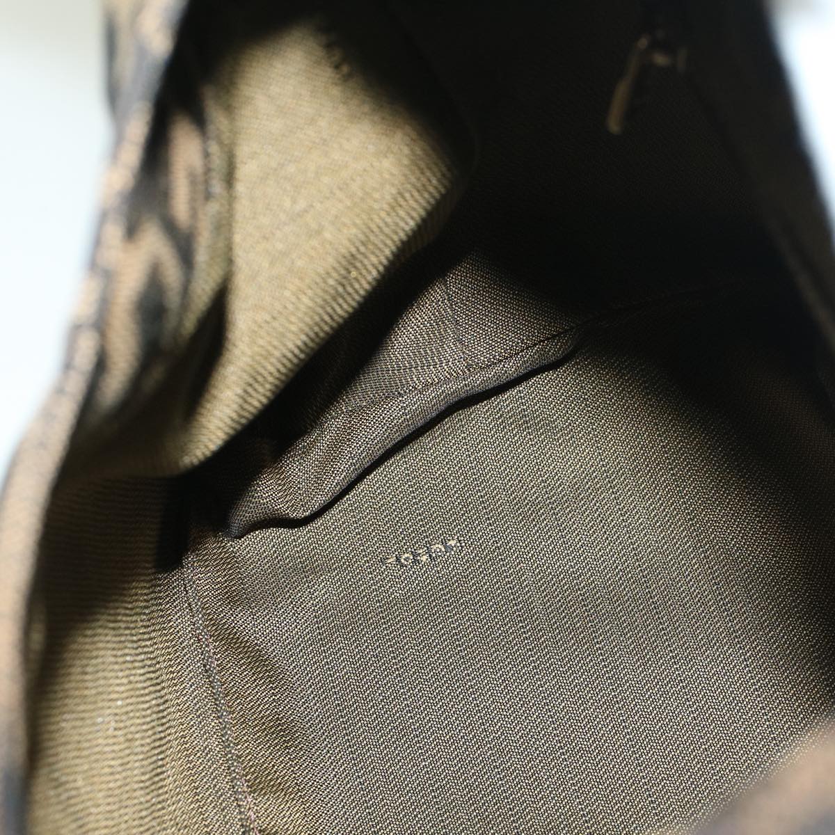 FENDI Zucca Canvas Mamma Baguette Shoulder Bag Brown57337