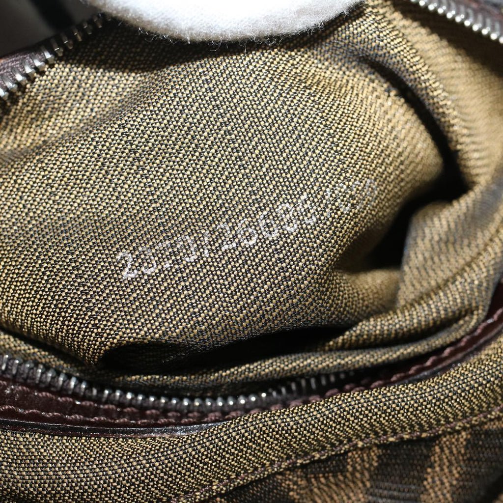 FENDI Zucca Canvas Mamma Baguette Shoulder Bag Brown57337