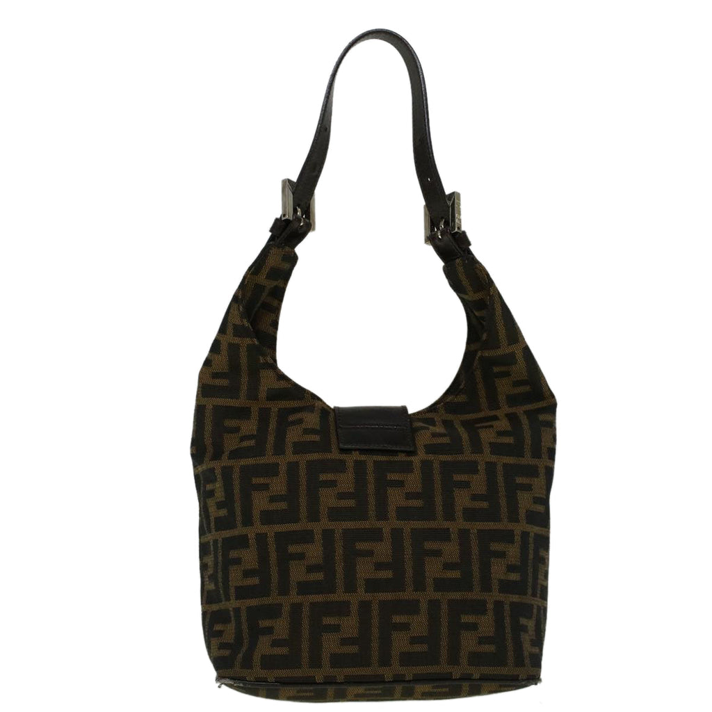 FENDI Zucca Canvas Mamma Baguette Shoulder Bag Brown57337