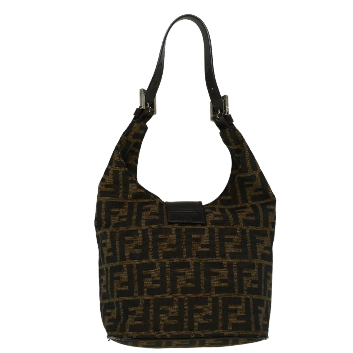 FENDI Zucca Canvas Mamma Baguette Shoulder Bag Brown57337