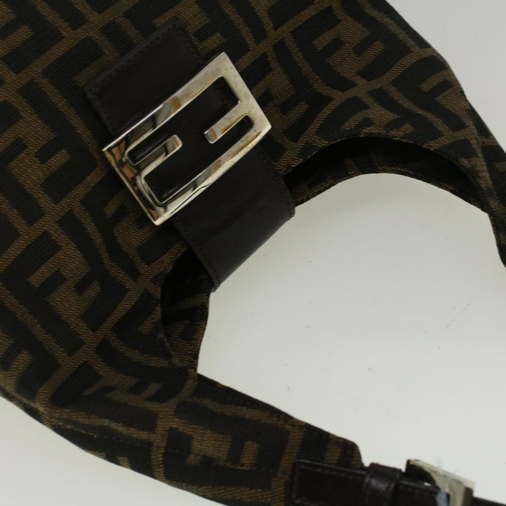 FENDI Zucca Canvas Mamma Baguette Shoulder Bag Brown57337