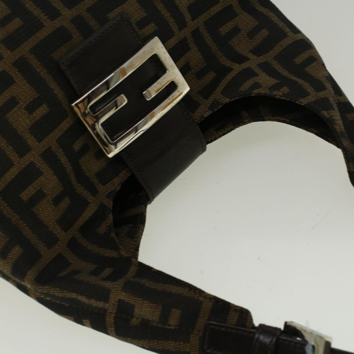FENDI Zucca Canvas Mamma Baguette Shoulder Bag Brown57337