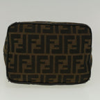 FENDI Zucca Canvas Mamma Baguette Shoulder Bag Brown57337