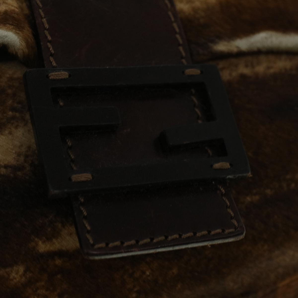 FENDI Mamma Baguette Shoulder Bag Harako leather Brown57340