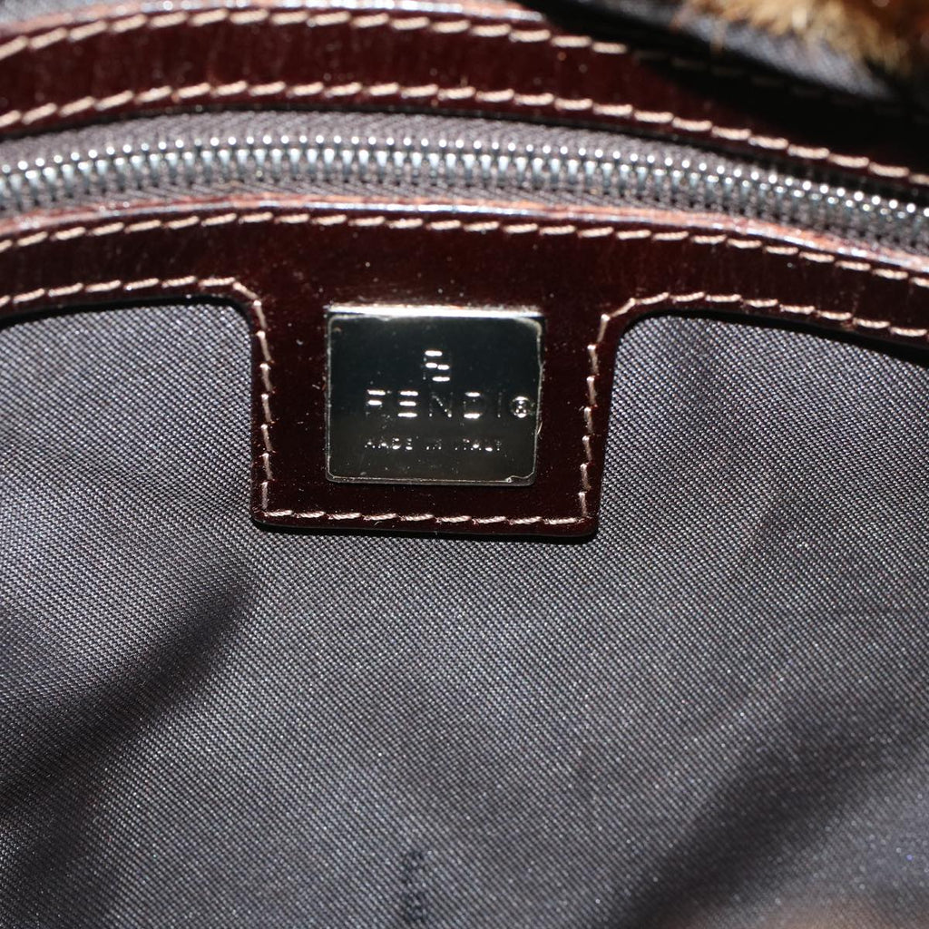 FENDI Mamma Baguette Shoulder Bag Harako leather Brown57340