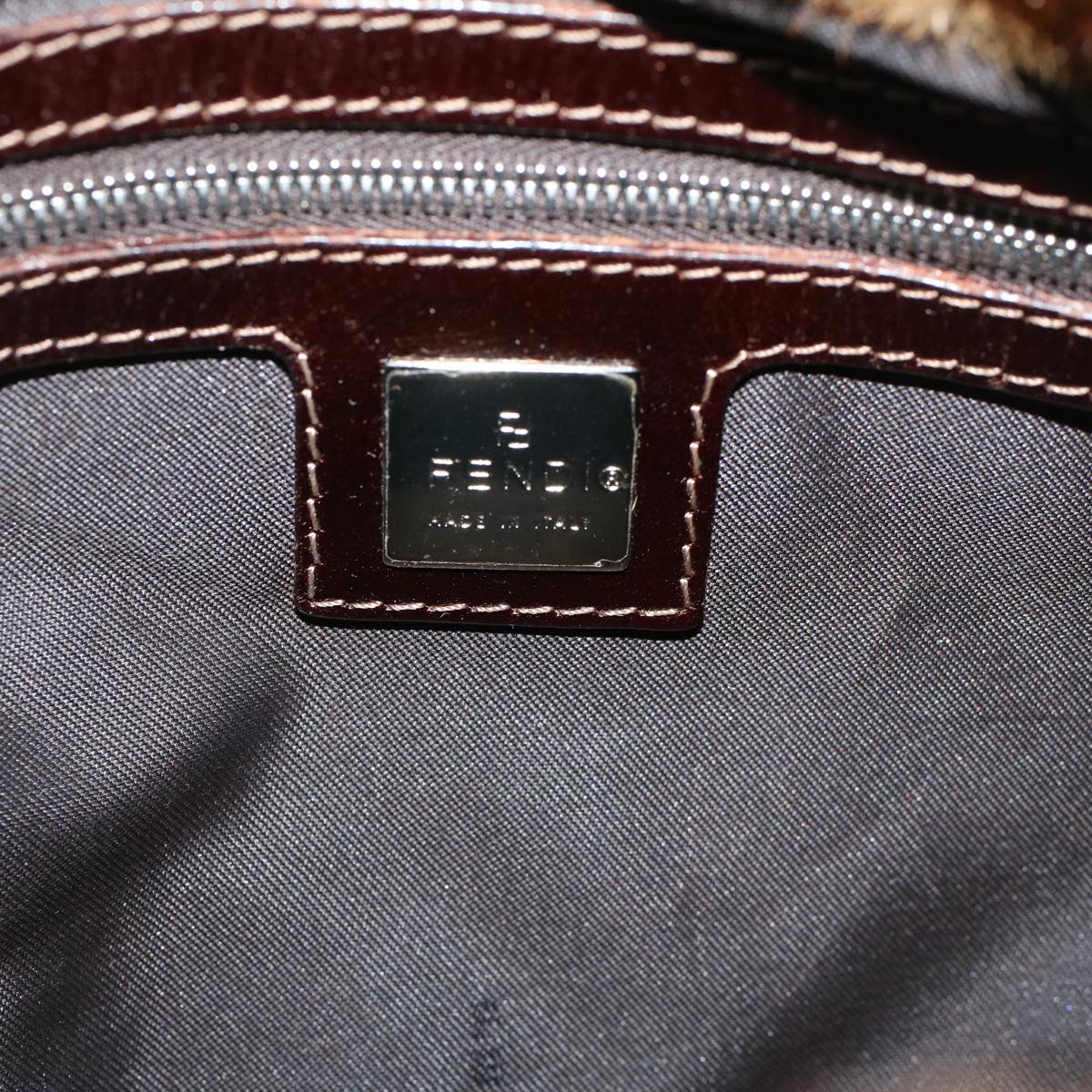 FENDI Mamma Baguette Shoulder Bag Harako leather Brown57340