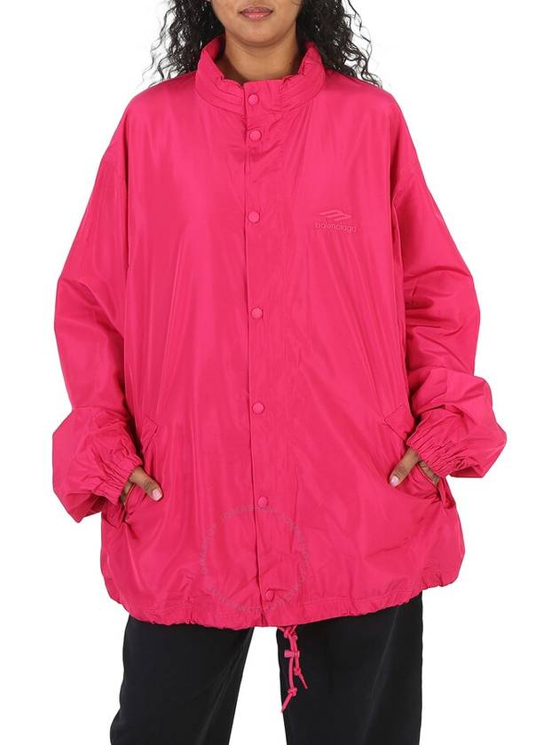 Balenciaga 3B Icon Oversized Windbreaker Fuchsia