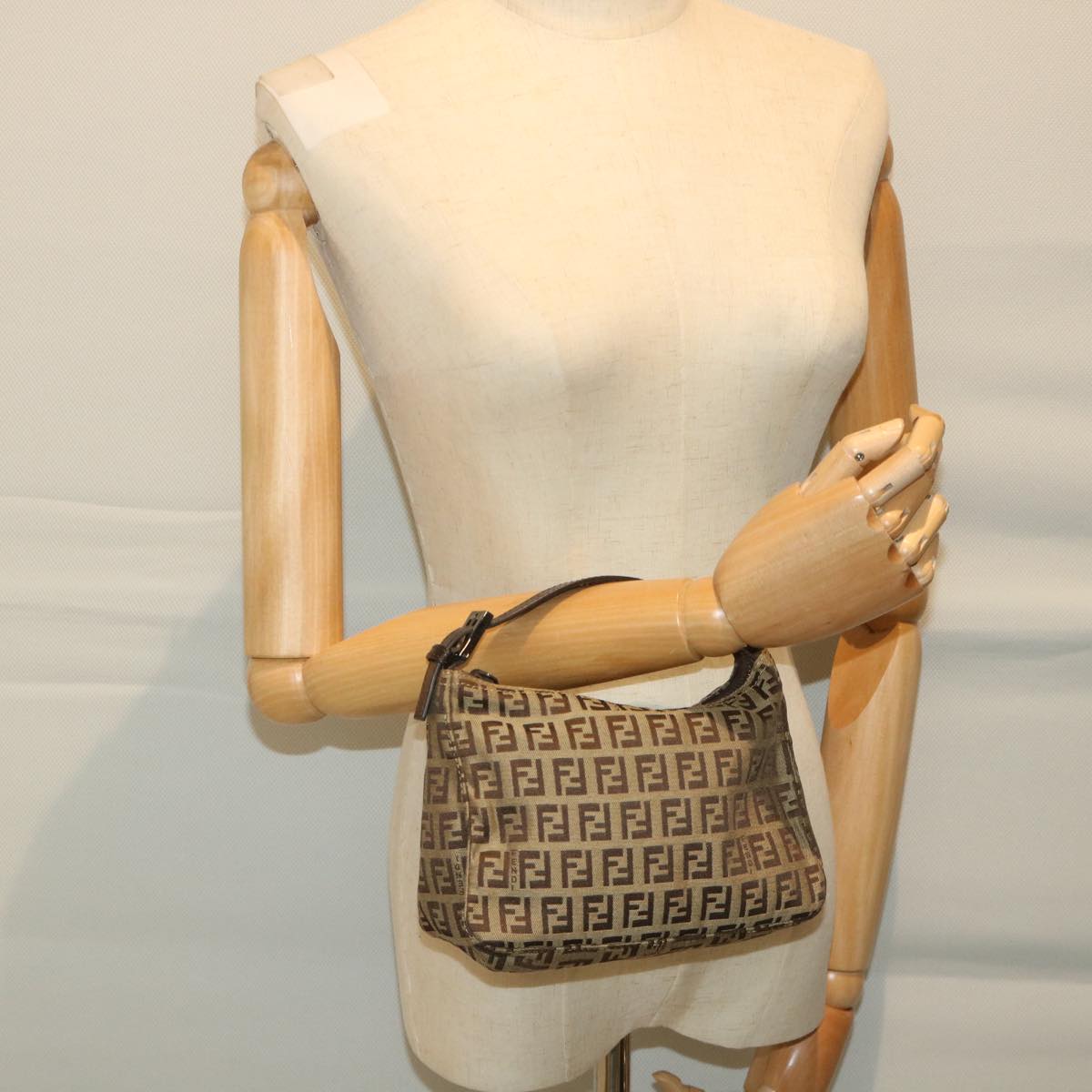 FENDI Zucchino Canvas Hand Bag Beige57356