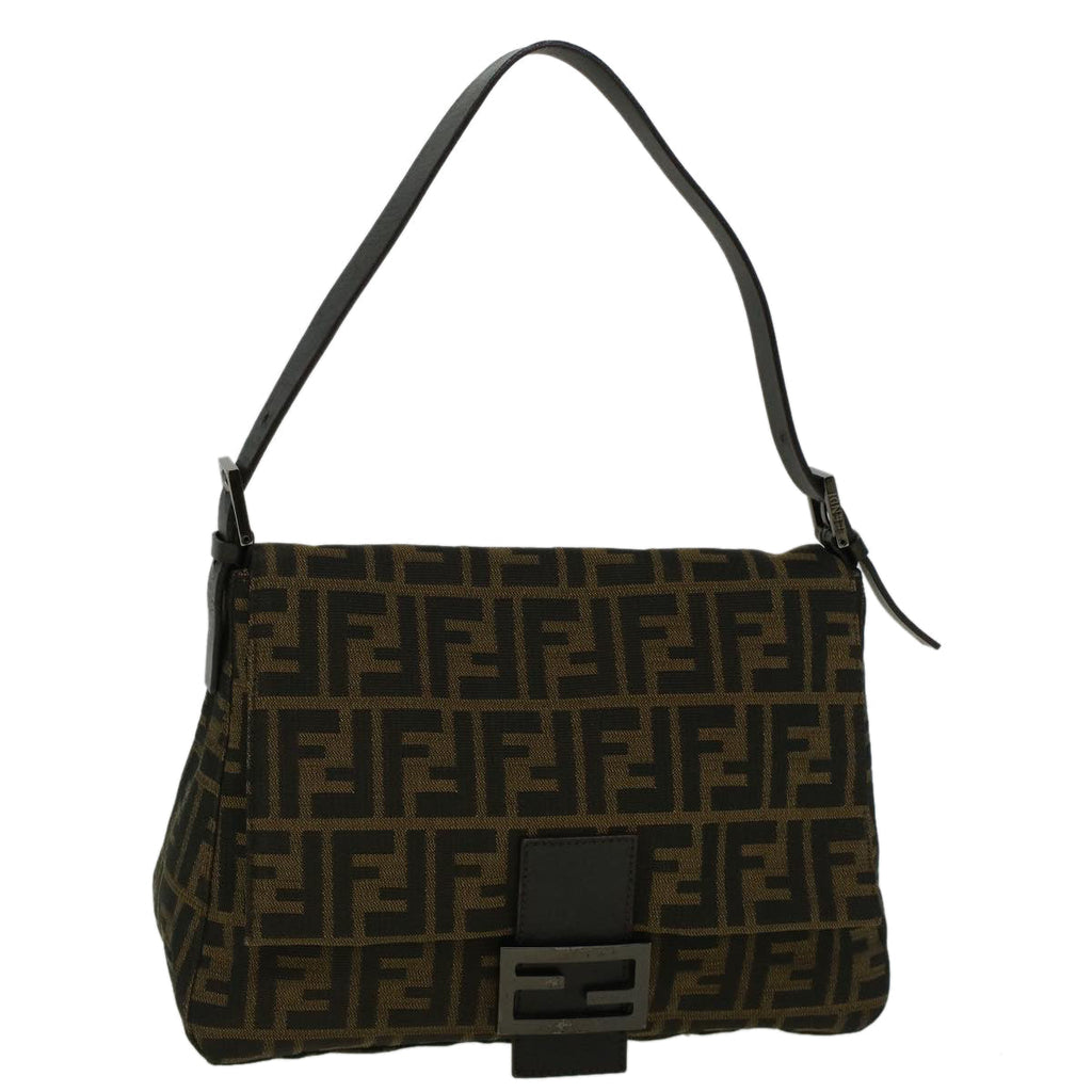 FENDI Zucca Canvas Mamma Baguette Shoulder Bag Brown57364