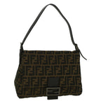 FENDI Zucca Canvas Mamma Baguette Shoulder Bag Brown57364