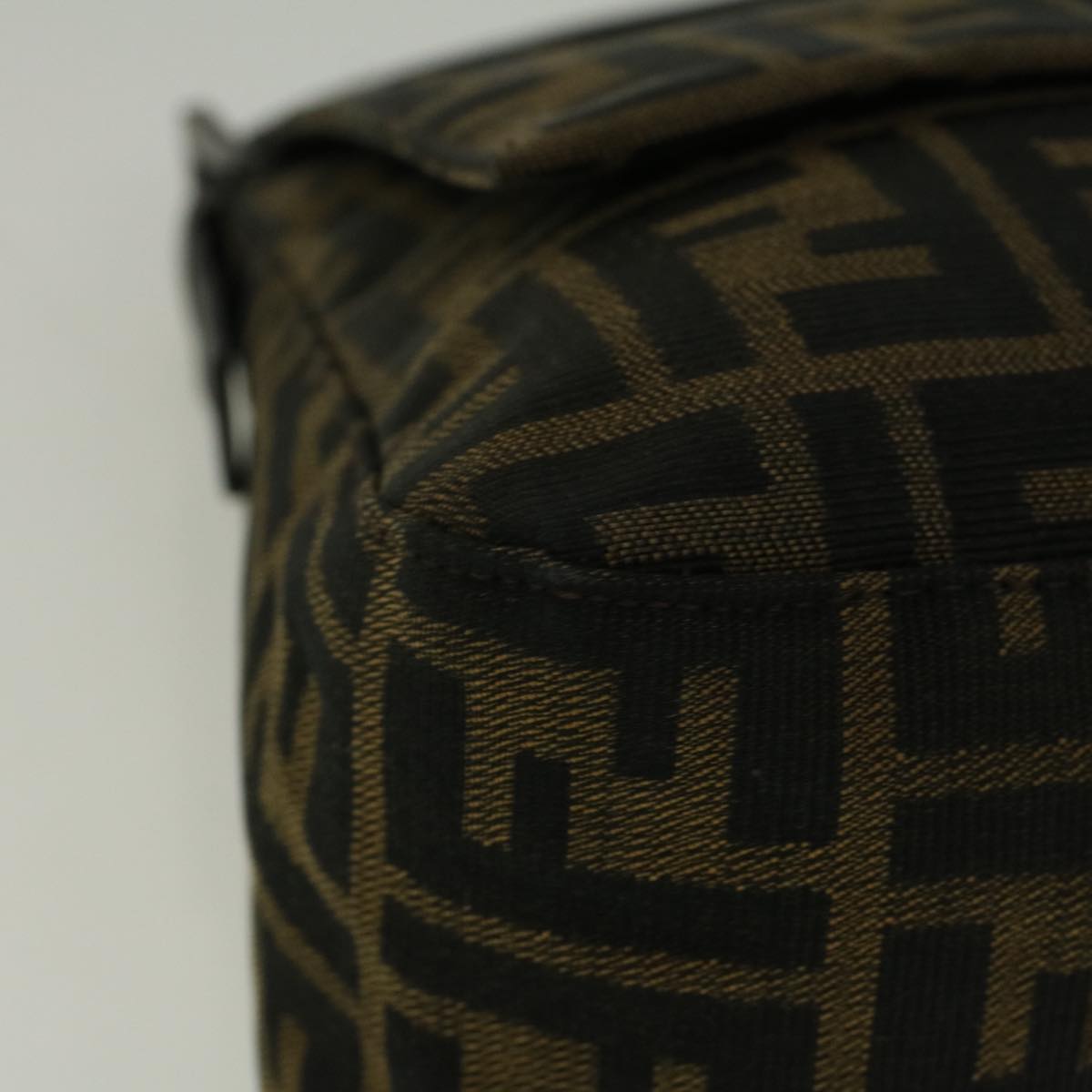 FENDI Zucca Canvas Mamma Baguette Shoulder Bag Brown57364