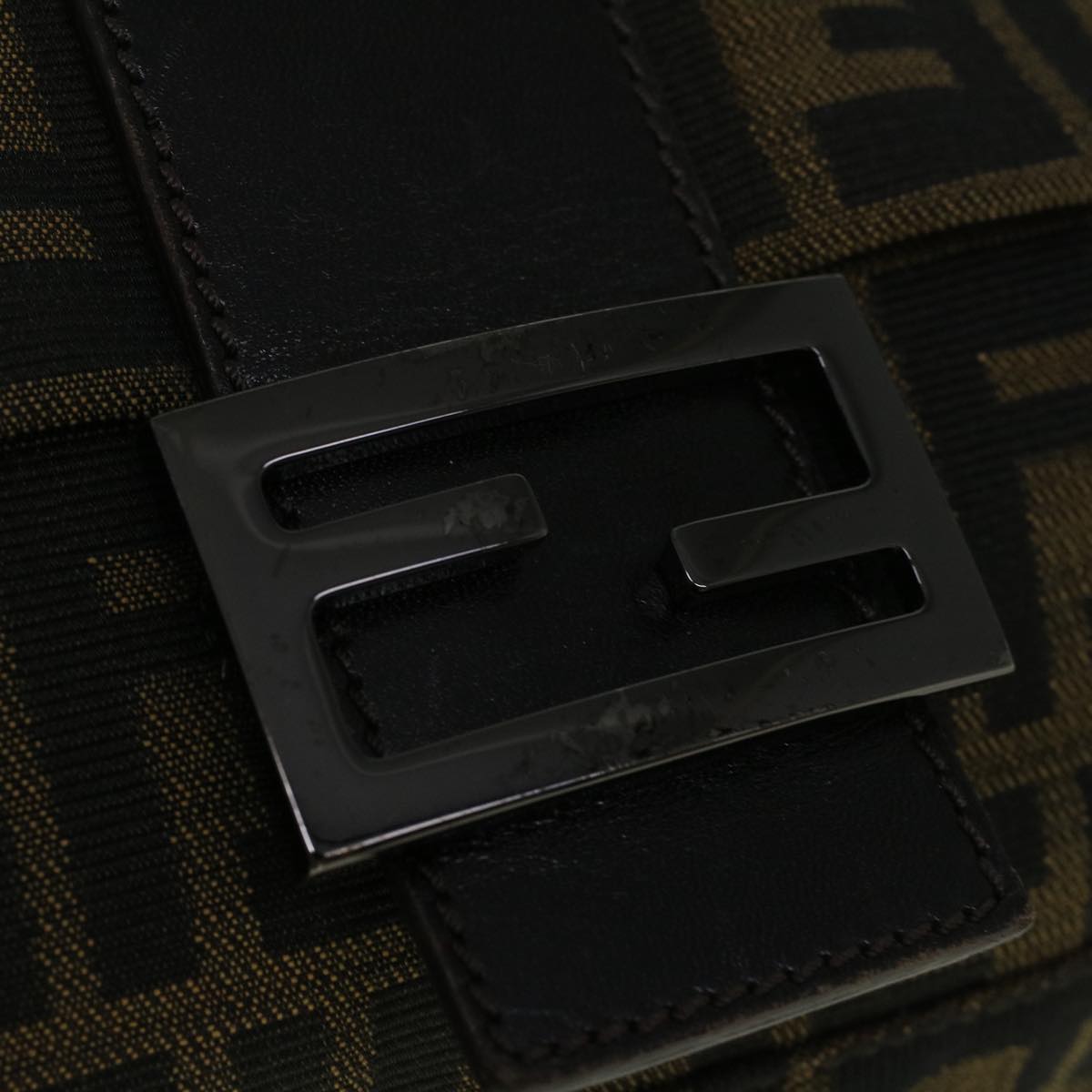 FENDI Zucca Canvas Mamma Baguette Shoulder Bag Brown57364