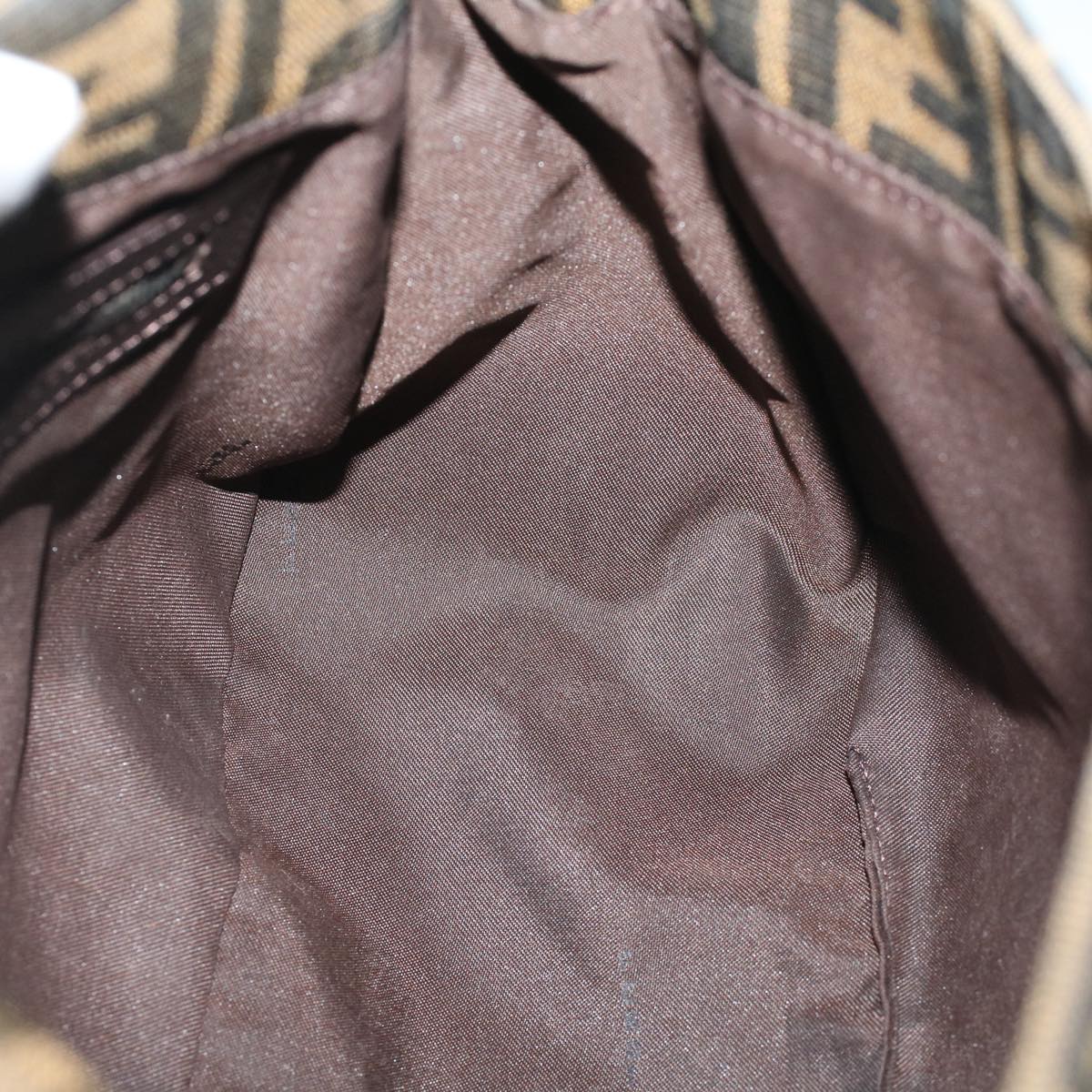 FENDI Zucca Canvas Mamma Baguette Shoulder Bag Brown57364