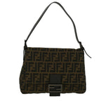 FENDI Zucca Canvas Mamma Baguette Shoulder Bag Brown57364