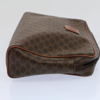 CELINE Macadam Canvas Clutch Bag PVC Leather Brown  57379